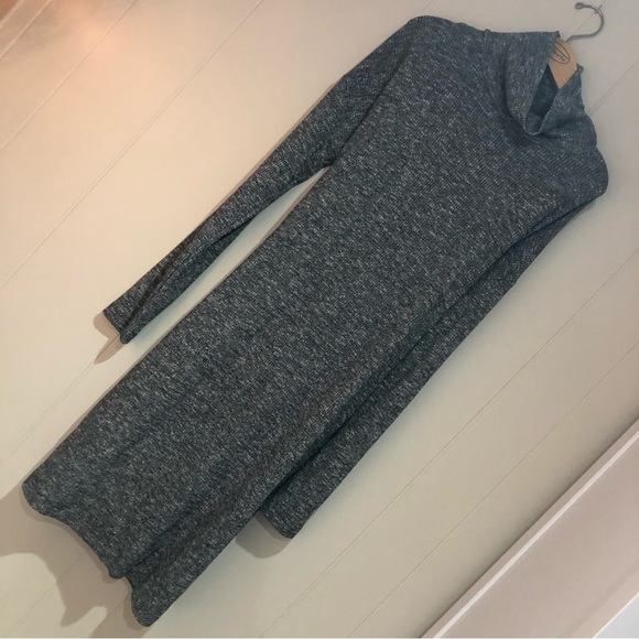 NWT Anthropologie grey knit sweater dress large - Picture 3 of 8